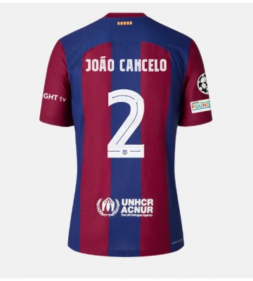 Barcelona Joao Cancelo #2 Replika Hjemmebanetrøje 2023-24 Kortærmet